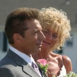 Beautiful bride holding bouquet in Mystic, CT.