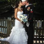 Wedding Bride and Groom in Mystic CT Aquarium