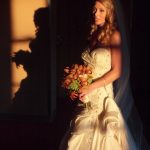 bride holding bouquet in Mystic, CT.