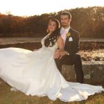 Bride and Groom on Lake