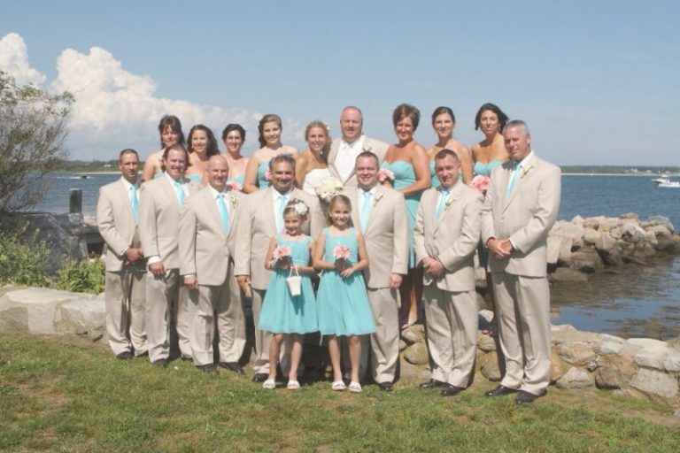 Bride and Groom at Stonington Point